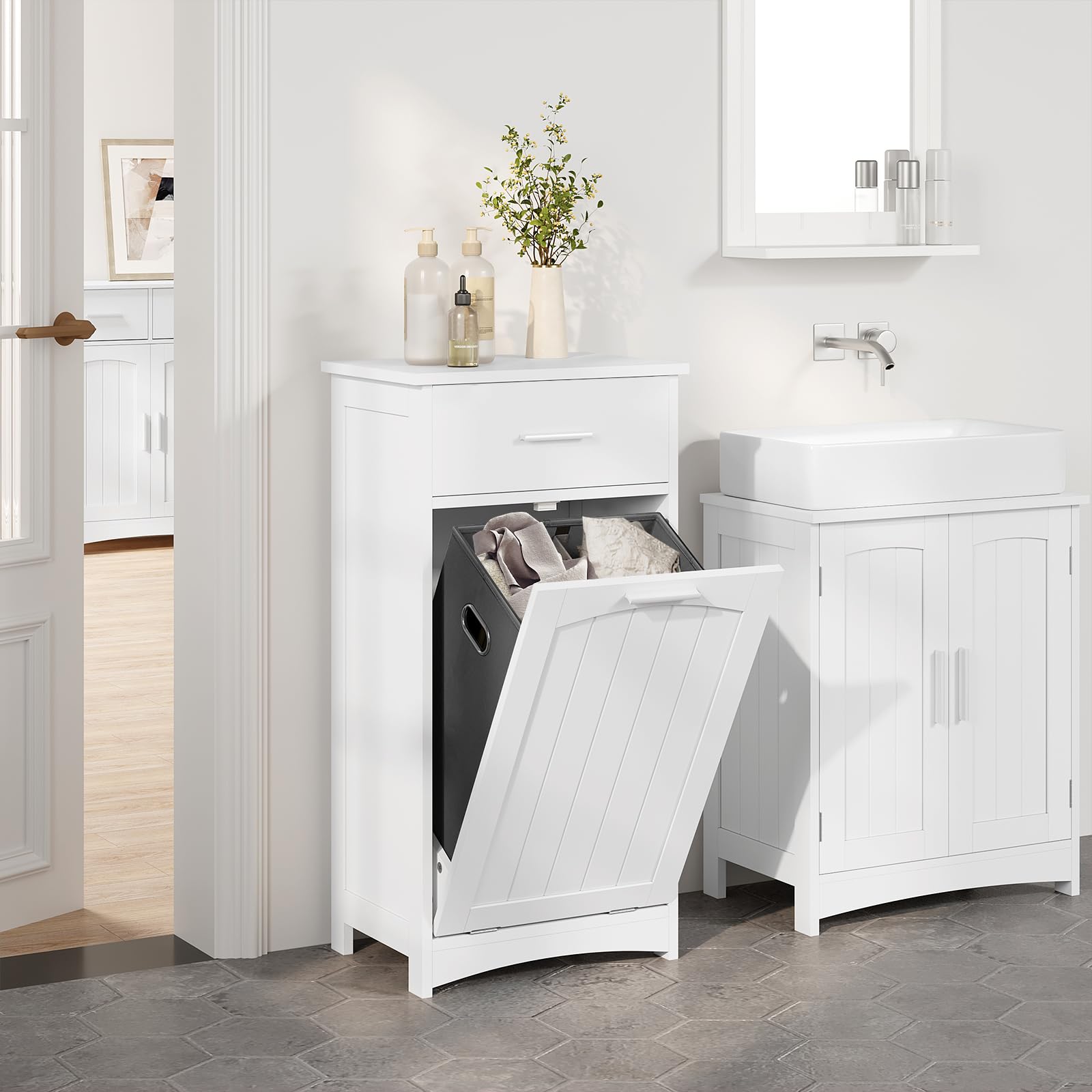 eugad-badezimmerschrank-mit-w-schekorb-wei-42x82x30-cm image 2