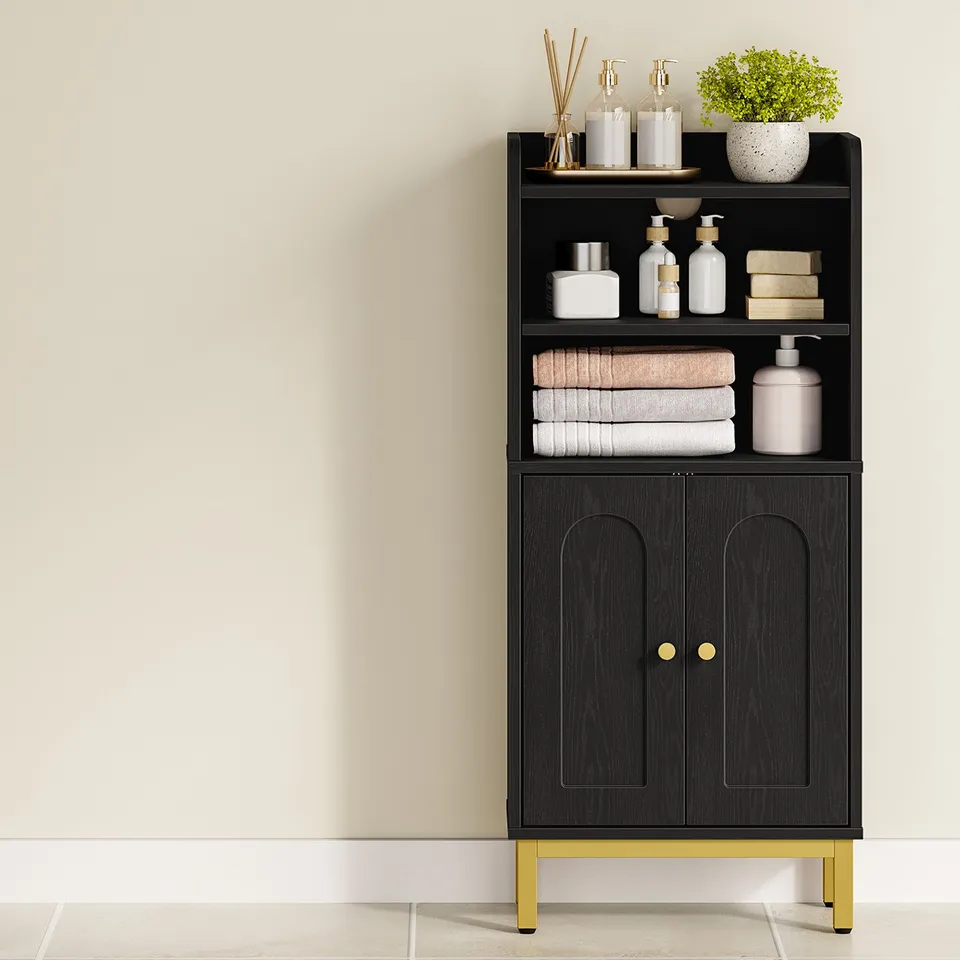 hzuaneri-bathroom-badschrank-bc48204g-schwarz-schmal-83-cm image 1