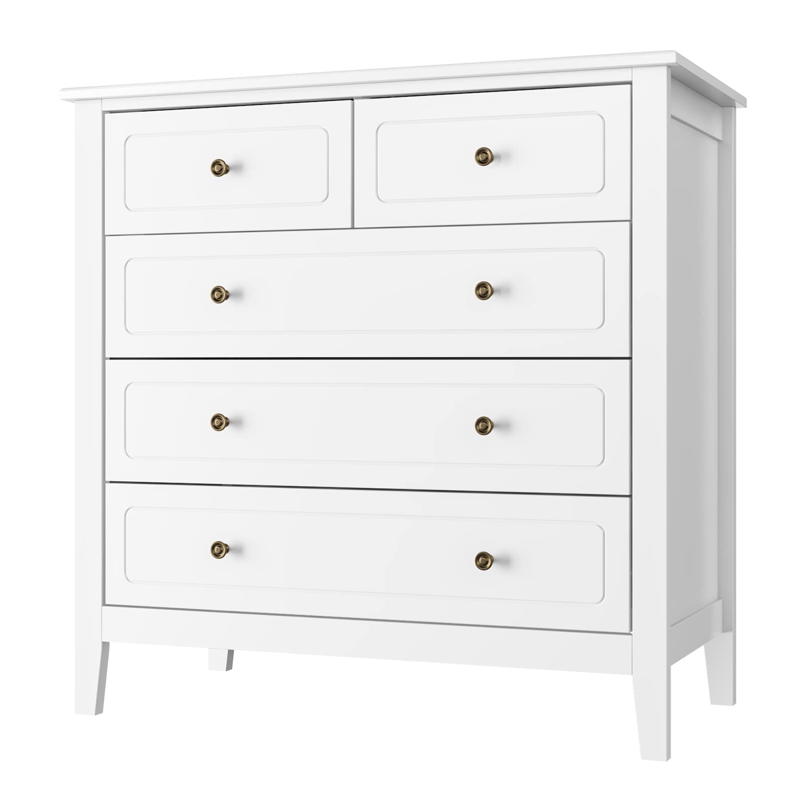 forehill-kommode-wei-80x40x80cm-5-schubladen-mdf-sideboard image 1