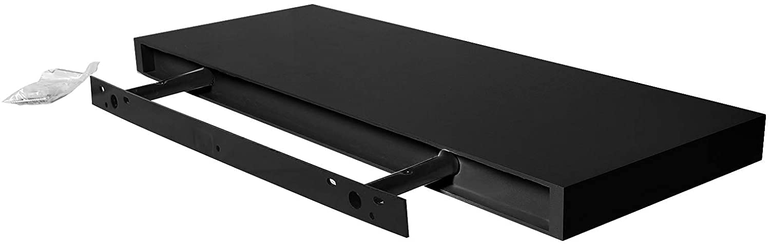 eugad-aufbewahrung-wandregal-schwarz-4er-set-mdf-b-cher image 5
