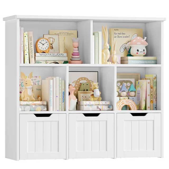 forehill-kinderregal-wei-100-cm-b-cherregal-3-schubladen image 1