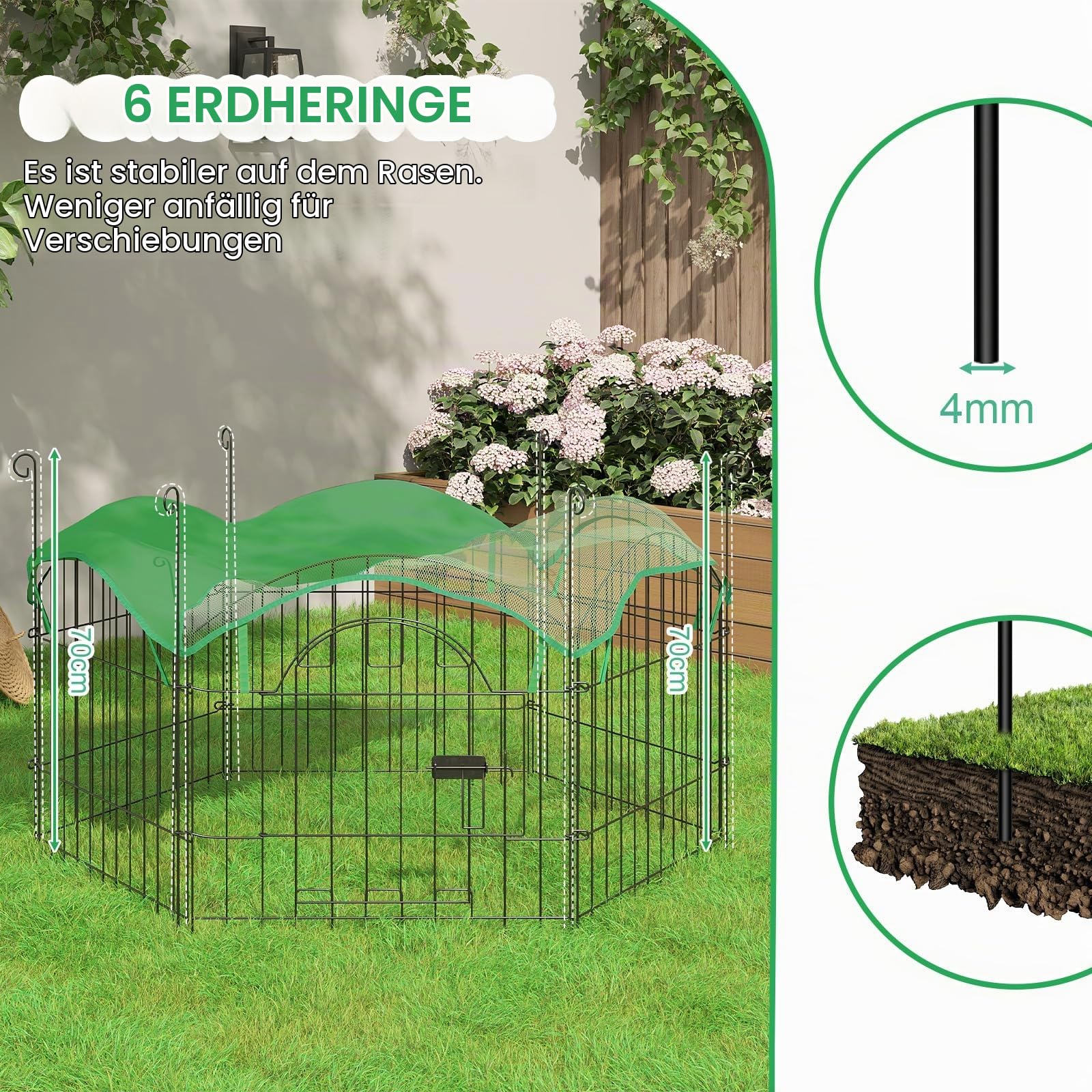 eugad-freilaufgehege-kaninchen-6-elemente-56-cm-mit-abdeckung image 3