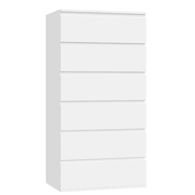 forehill-kommode-wei-6-schubladen-schmal-119-cm-mdf image 1