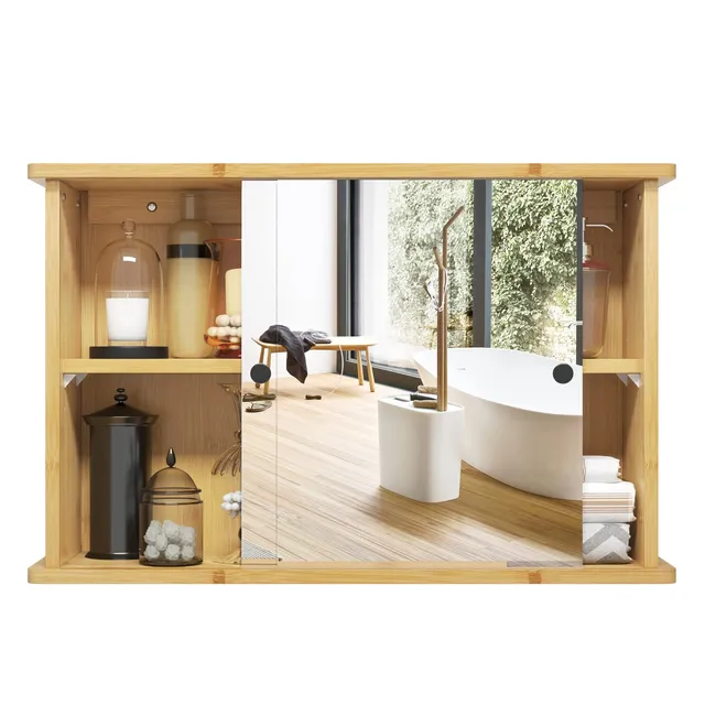 eugad-spiegelschrank-bad-bambus-55-cm-schiebet-ren image 1
