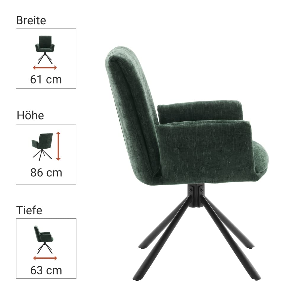 lomadox-esszimmer-armlehnenst-hle-2er-set-olive-drehbar image 3