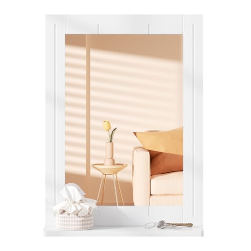eugad-wohnaccessoires-badspiegel-mit-ablage-wei-40x55x12-cm image 8