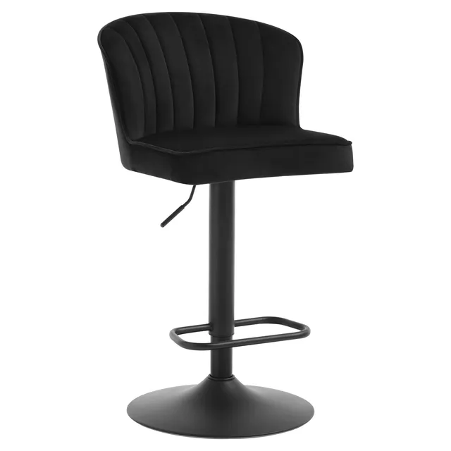 eugad-hocker-barhocker-1055by-1-h-henverstellbar-samt-schwarz image 1