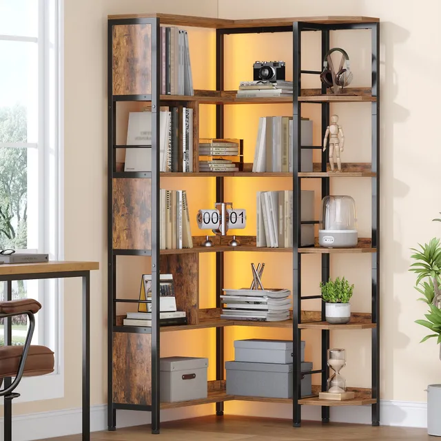 hzuaneri-living-room-eckregal-mit-led-5-ebenen-braun image 1