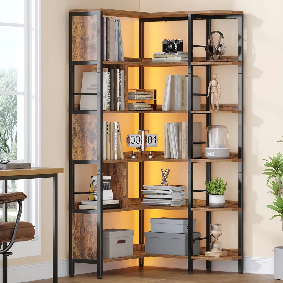 hzuaneri-living-room-eckregal-mit-led-5-ebenen-braun image 1