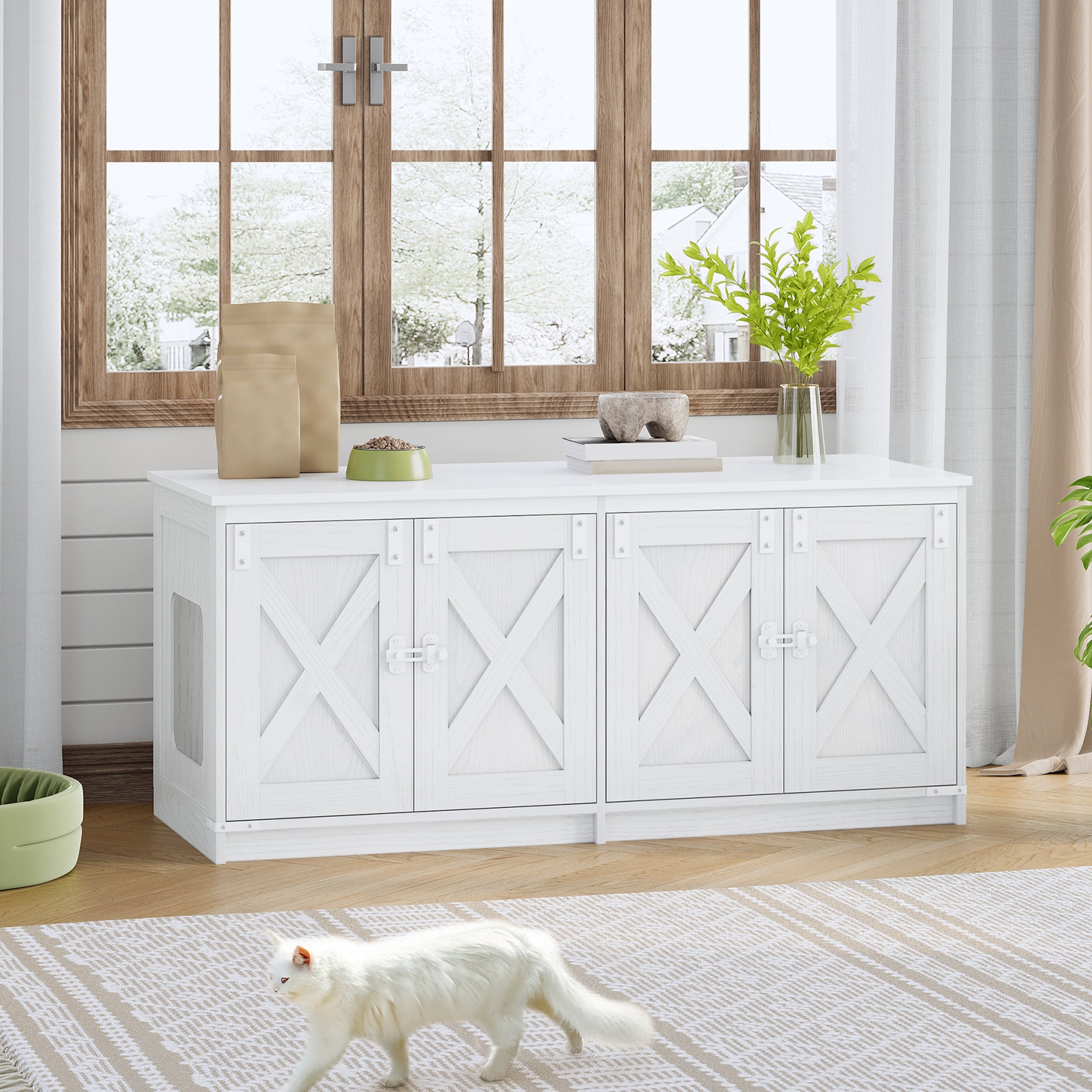 hzuaneri-pet-katzenschrank-cb85313w-wei-f-r-2-katzen image 3