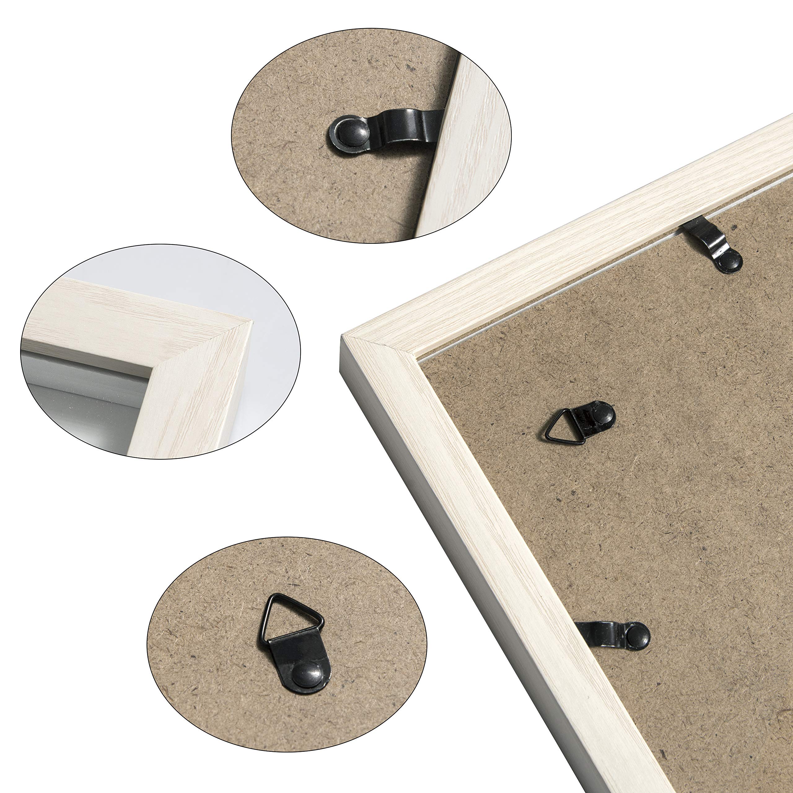 eugad-wohnaccessoires-bilderrahmen-eiche-a4-5er-set-holz-mit-glas image 5