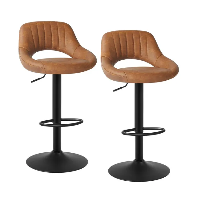 eugad-hocker-st-hle-barhocker-braun-2er-set-0667by-2-leder image 1