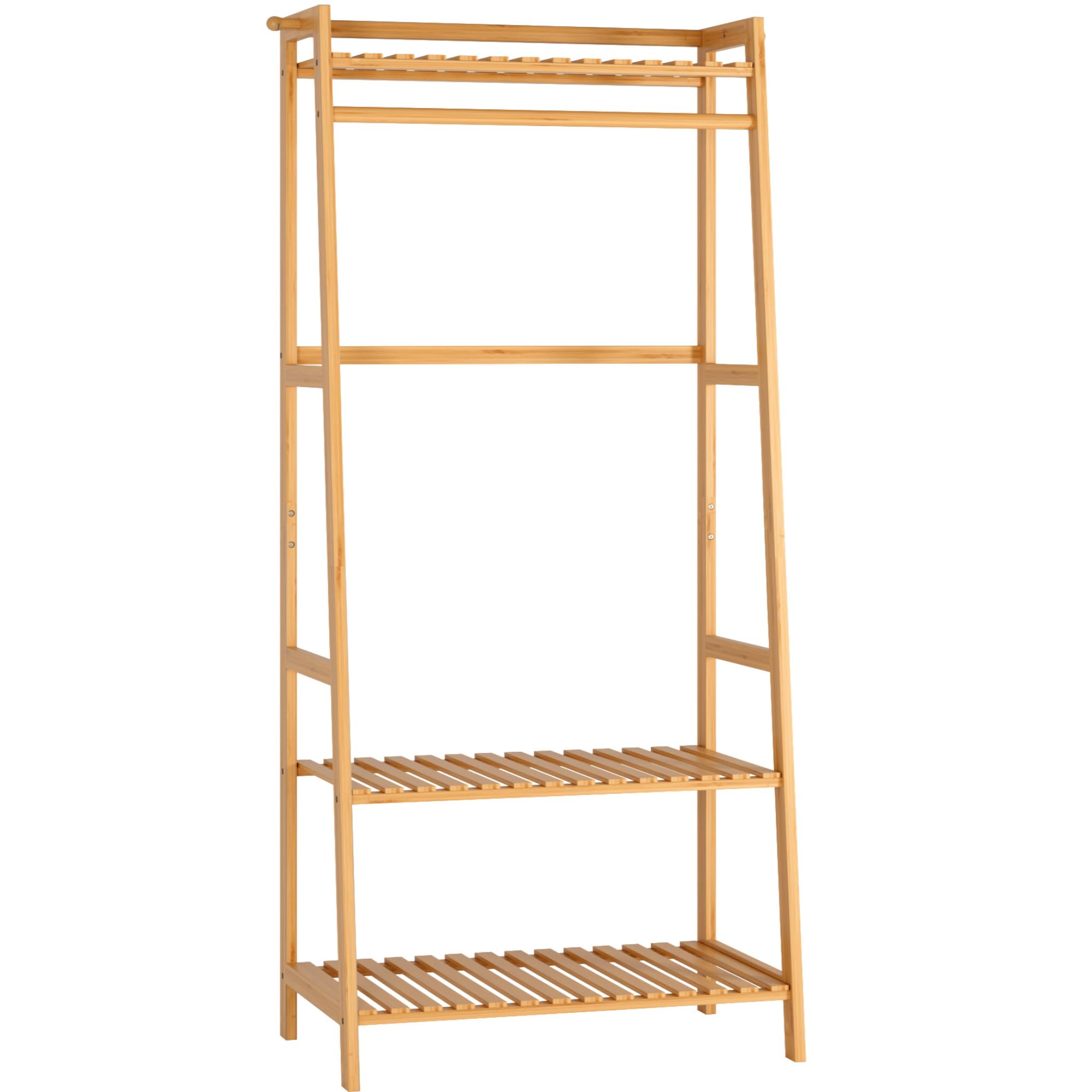 forehill-clothes-rack-kleiderst-nder-bambus-164x70x42-mit-ablagen image 7