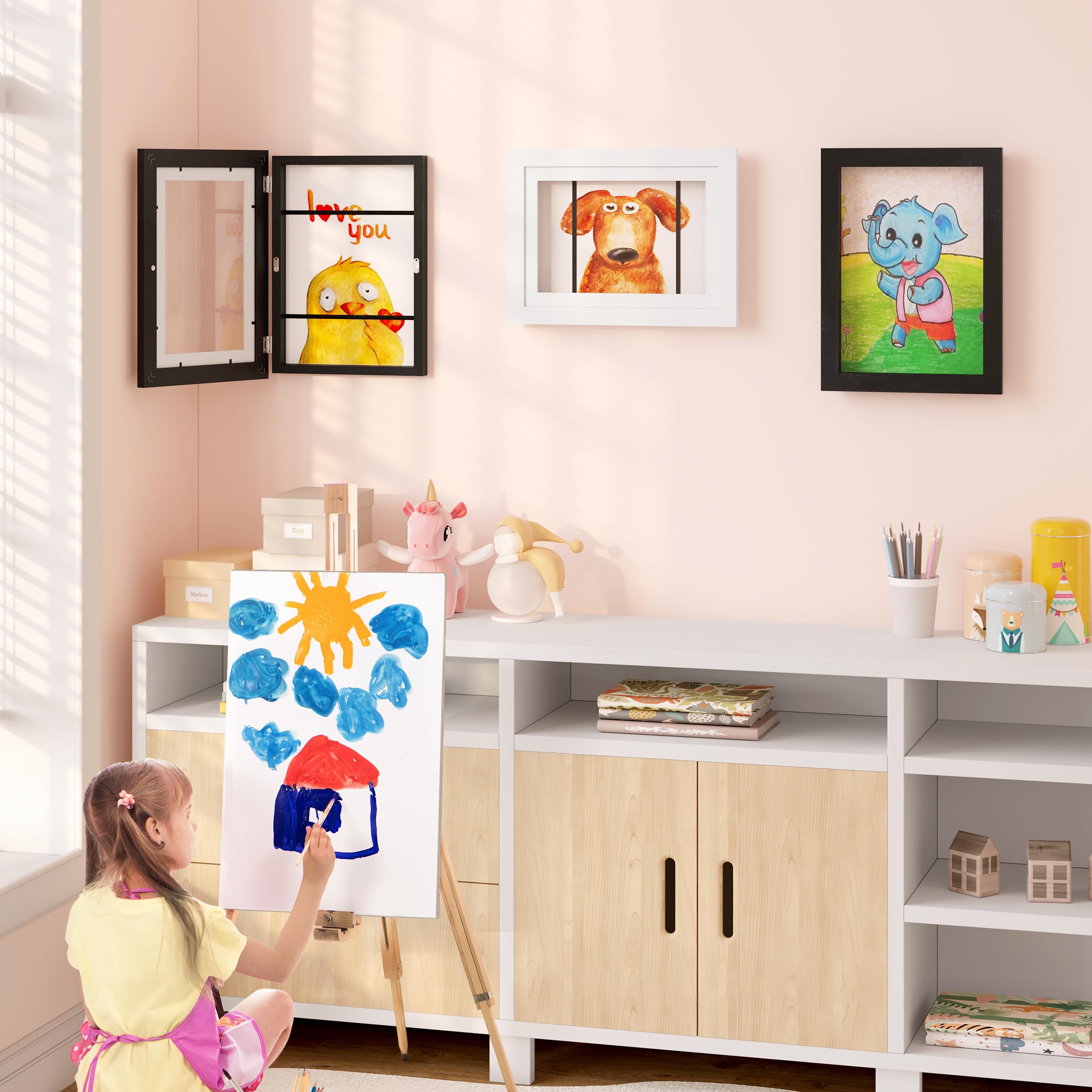 eugad-bilderrahmen-kinderzeichnungen-a4-schwarz-10er-set image 6