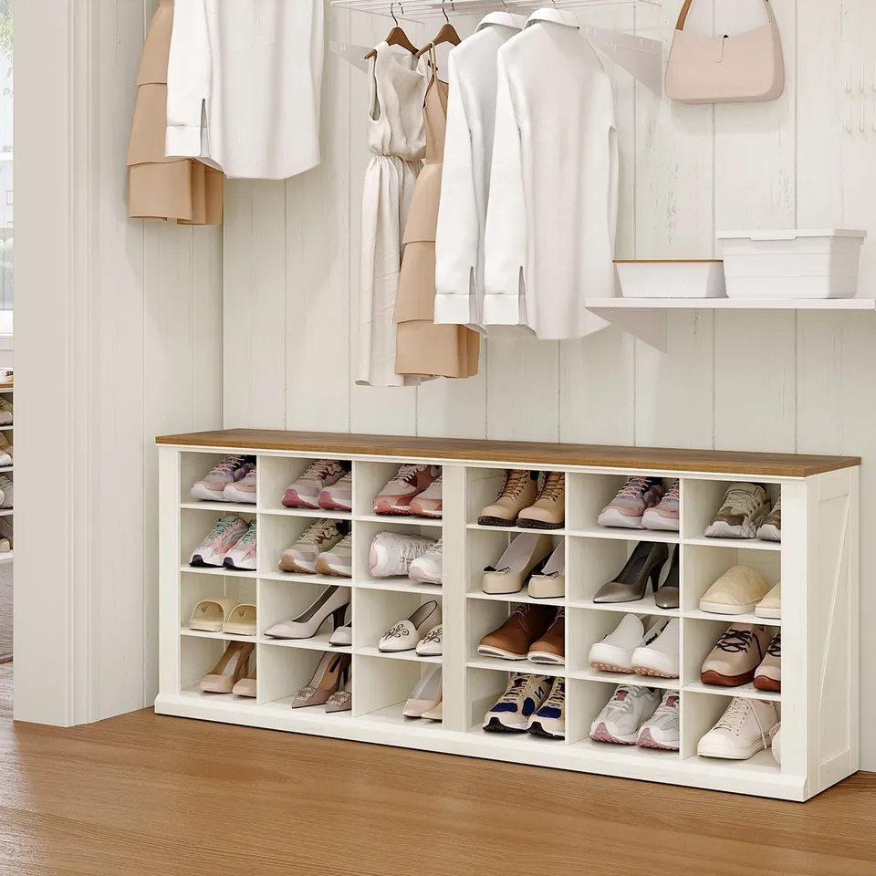 hzuaneri-living-room-schuhbank-antik-wei-24-f-cher-150-cm-breit image 1
