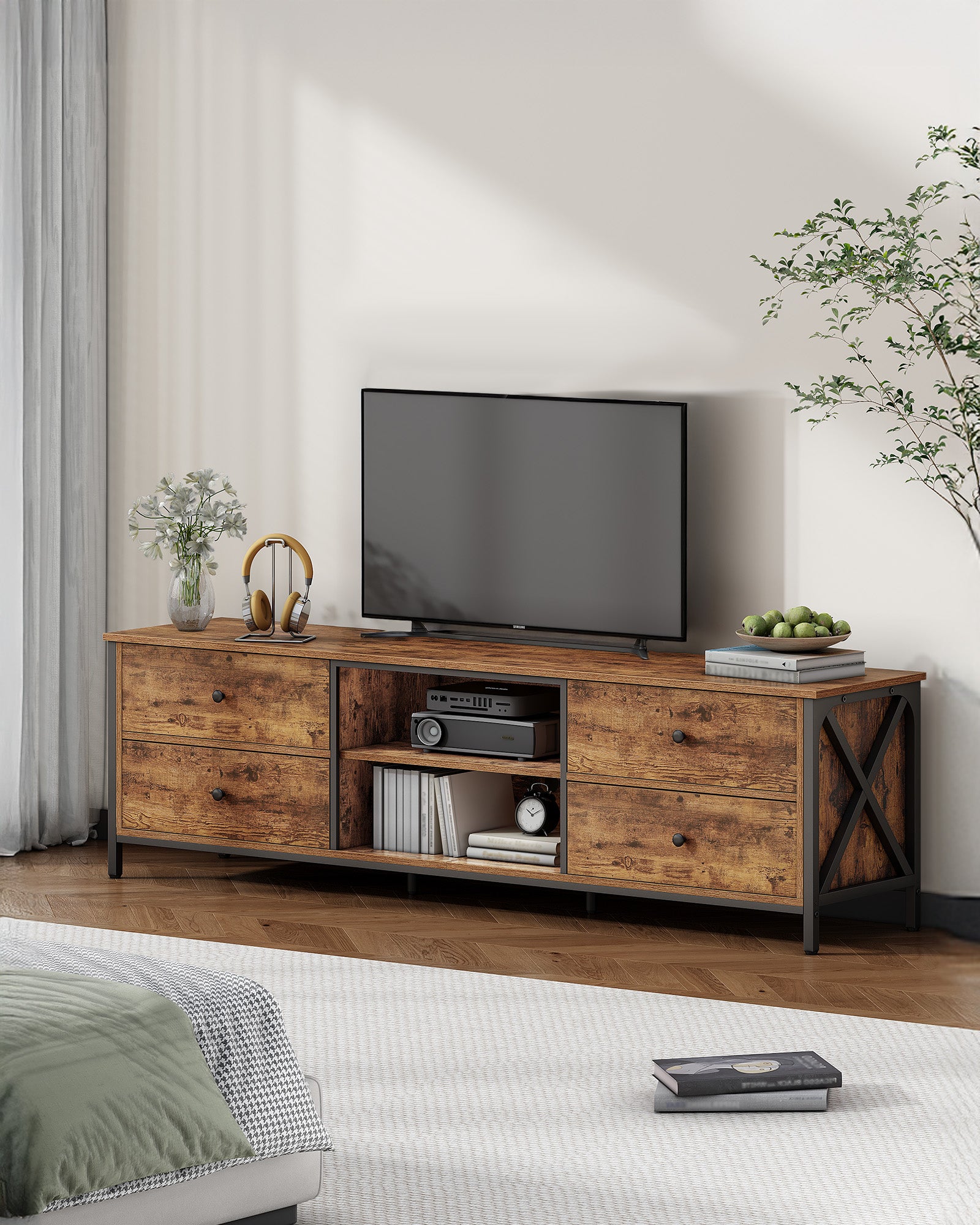 hzuaneri-tv17801b-tv-schrank-vintagebraun-schwarz-178-cm image 8