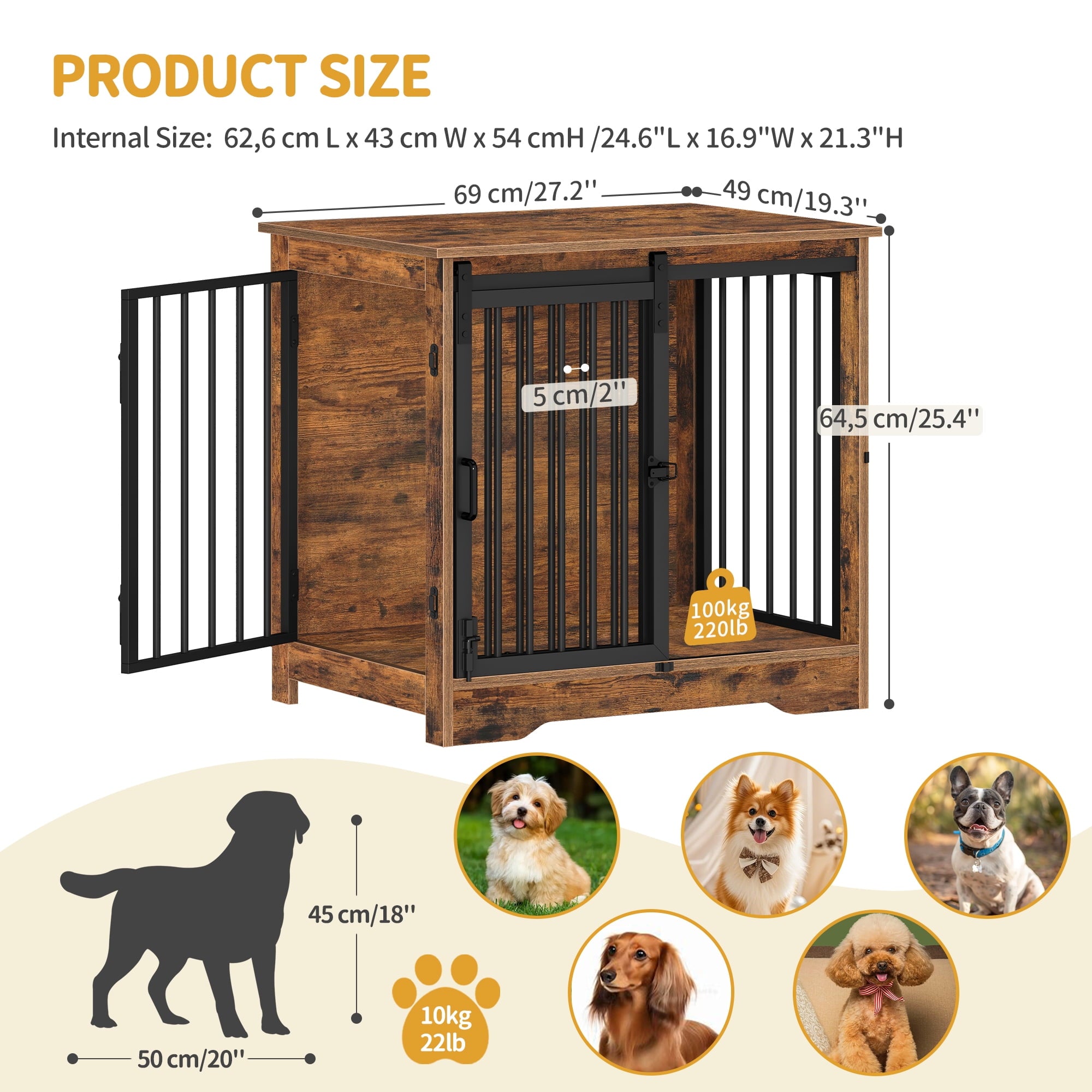 hzuaneri-hundebox-holz-braun-schiebet-r-kleine-hunde image 8