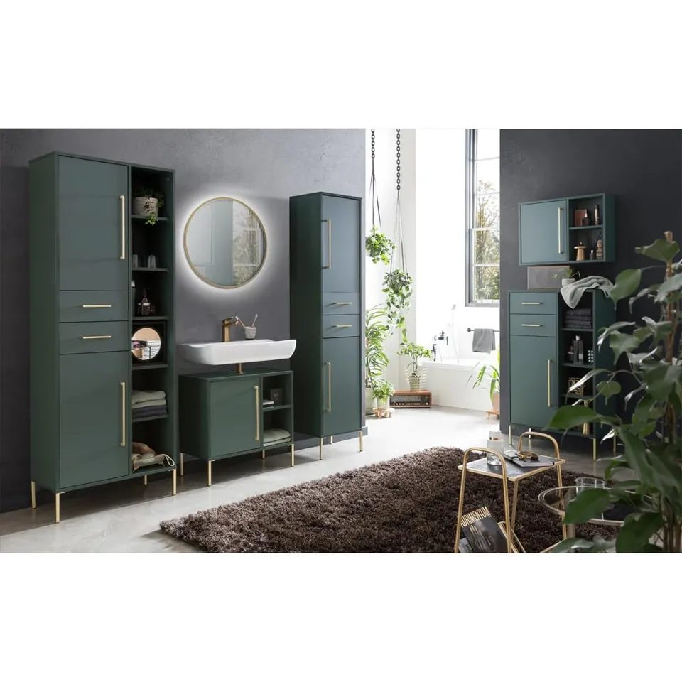 lomadox-badezimmer-set-waldgr-n-80-cm-spiegel-led image 1