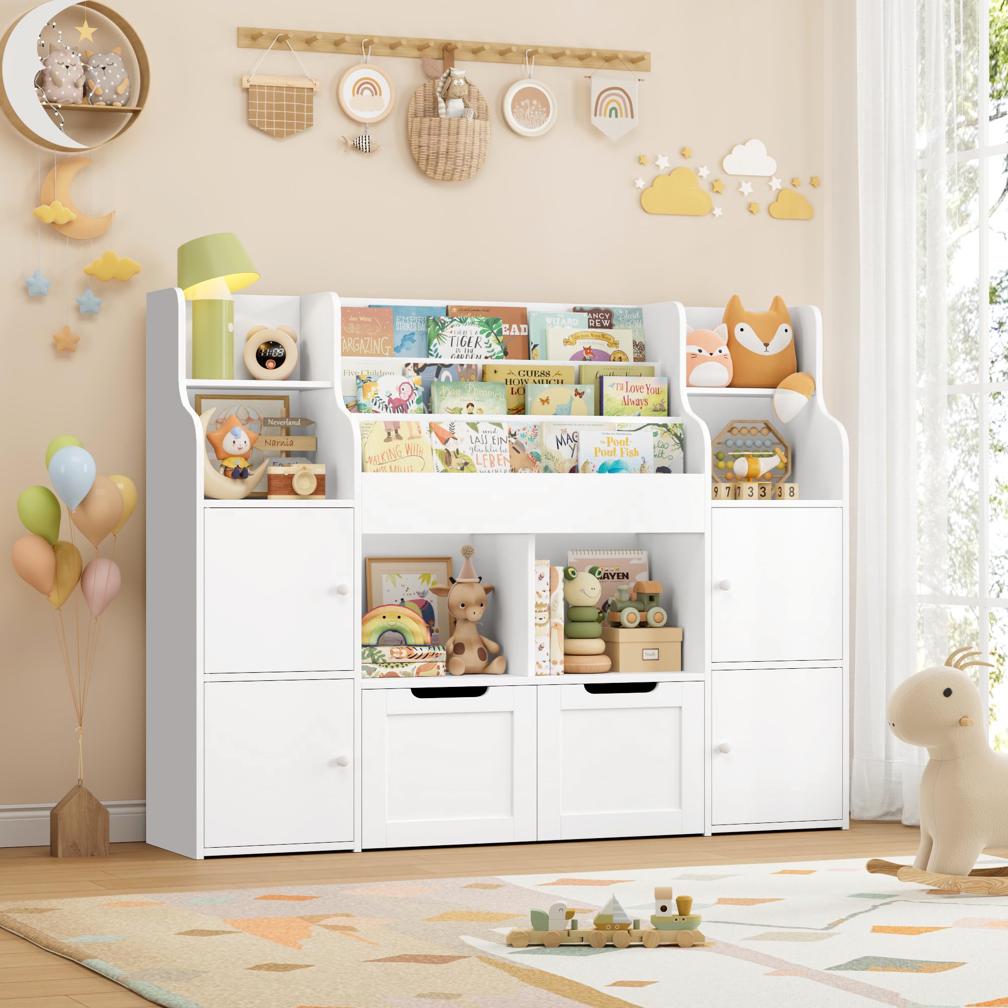 forehill-kinderregal-wei-12-f-cher-122x30x100-cm-b-cherregal image 2