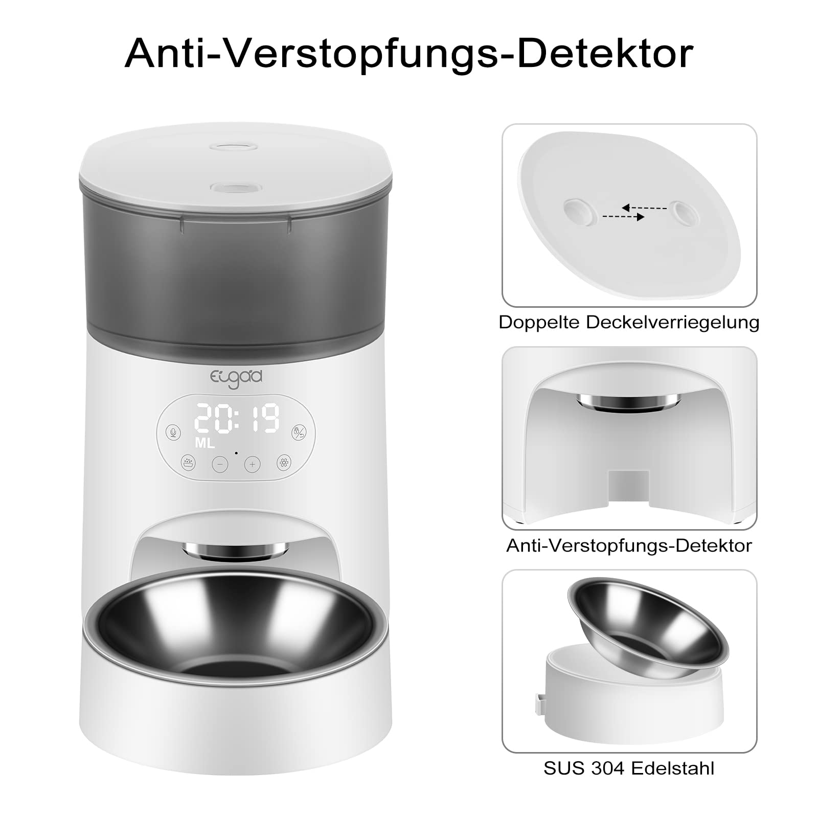eugad-haustierbedarf-futterautomat-4l-katze-hund-timer image 3