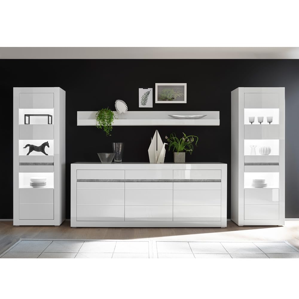 lomadox-wohnzimmer-wohnwand-set-wei-hochglanz-mit-led image 1