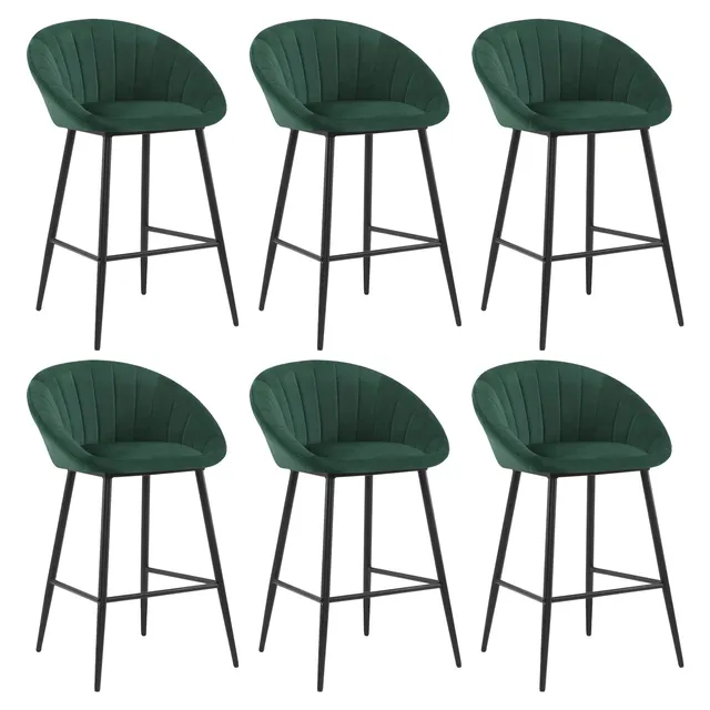 eugad-barhocker-6er-set-1080by-6-samt-dunkelgr-n-65cm image 1