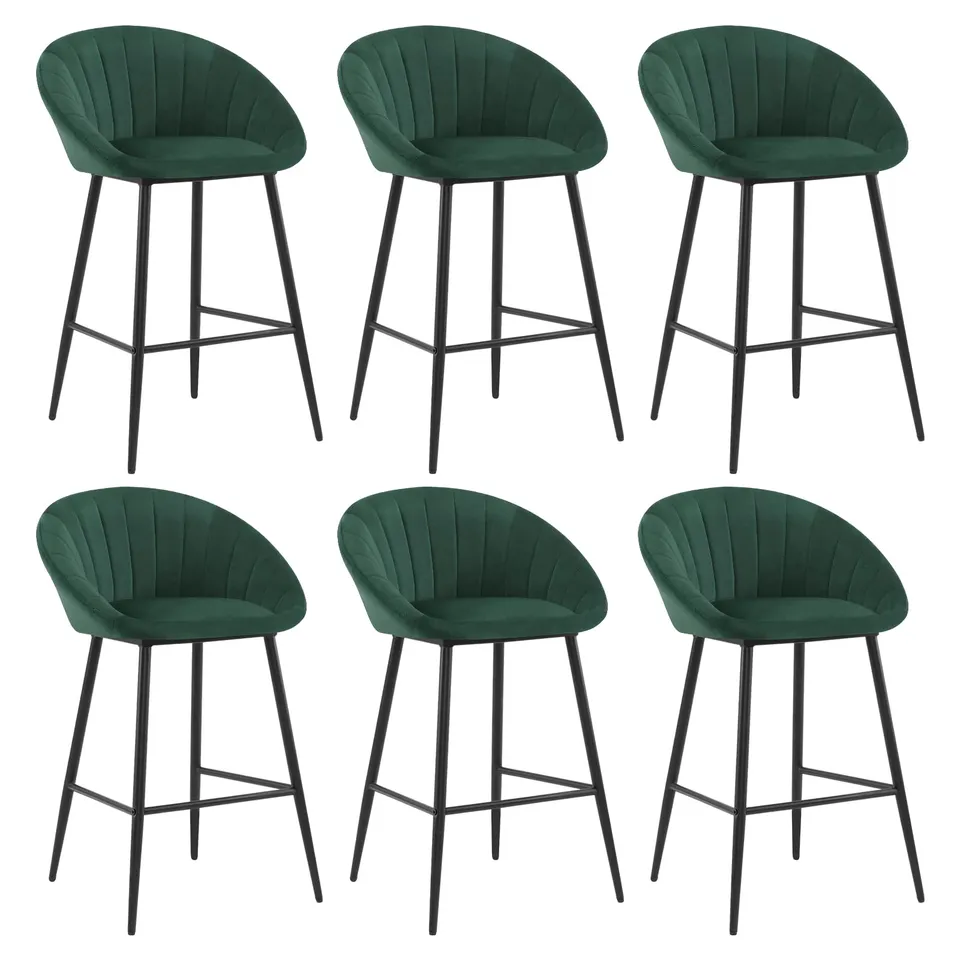 eugad-barhocker-6er-set-1080by-6-samt-dunkelgr-n-65cm image 1