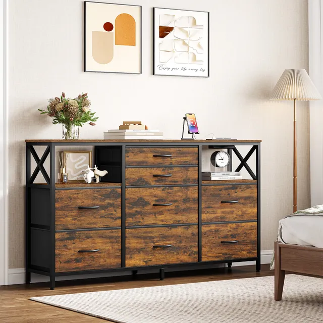 hzuaneri-bedroom-kommode-140cm-vintage-8-schubladen-steckdose-du03801b image 1