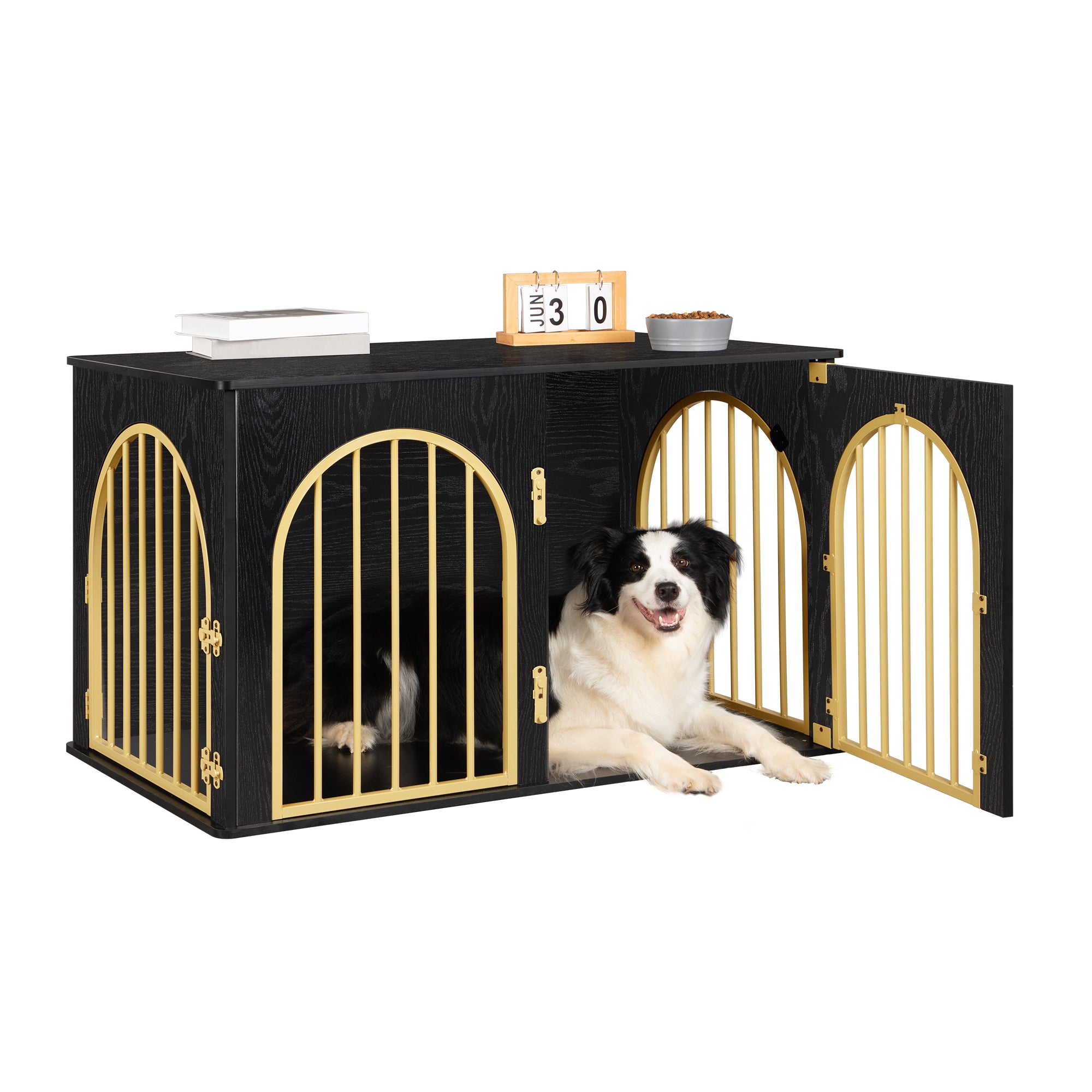 hzuaneri-pet-hundebox-dfc84104a-schwarz-gold-100-cm-m-bel image 2