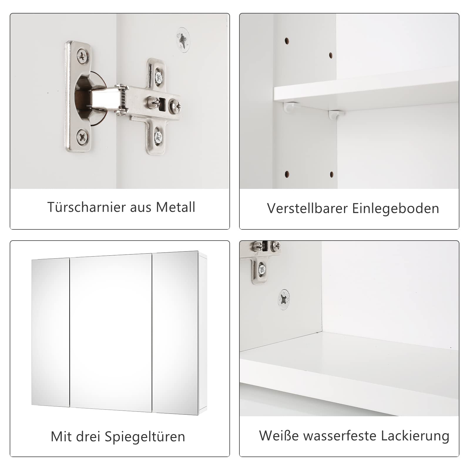 forehill-bathroom-vanity-spiegelschrank-wei-70x15x60cm image 6
