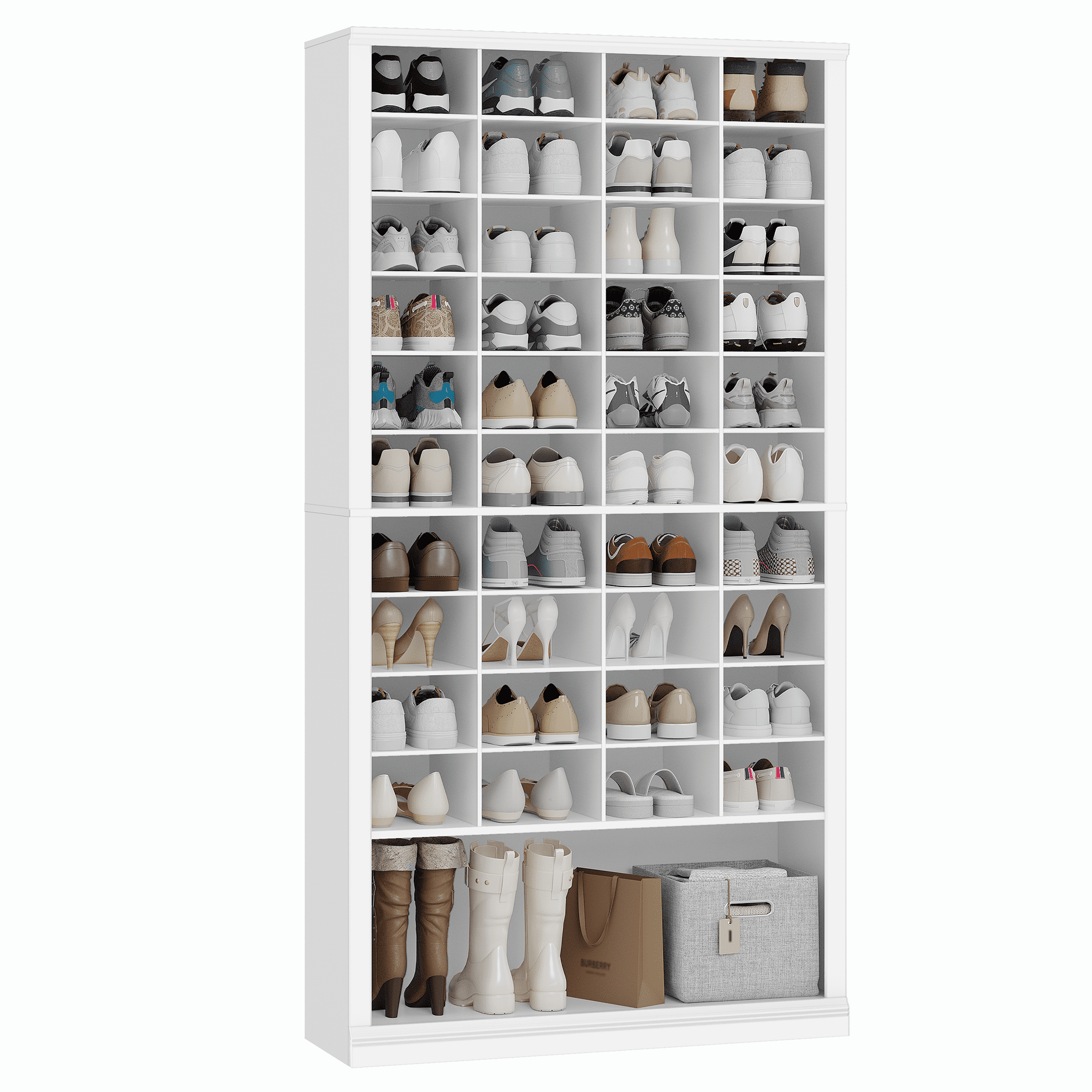 hzuaneri-living-room-schuhschrank-wei-40-f-cher-11-ebenen image 4