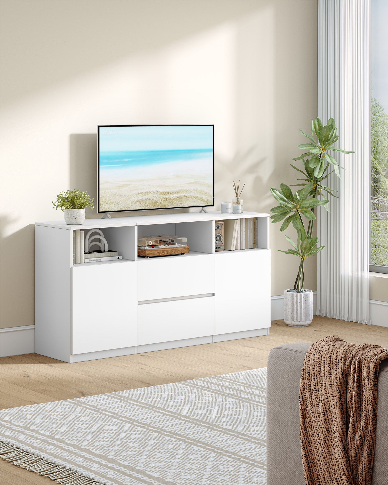 hzuaneri-tv17003x-tv-schrank-wei-led-147-cm-65-zoll image 2