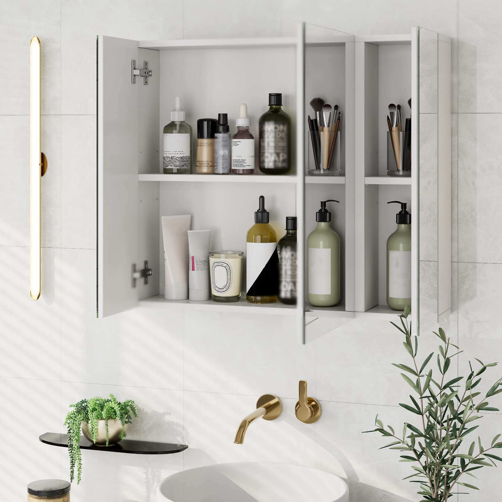 forehill-bathroom-vanity-spiegelschrank-wei-70x15x60cm image 3