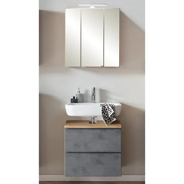 lomadox-badezimmer-set-60cm-spiegelschrank-led-wotan-eiche-beton image 1