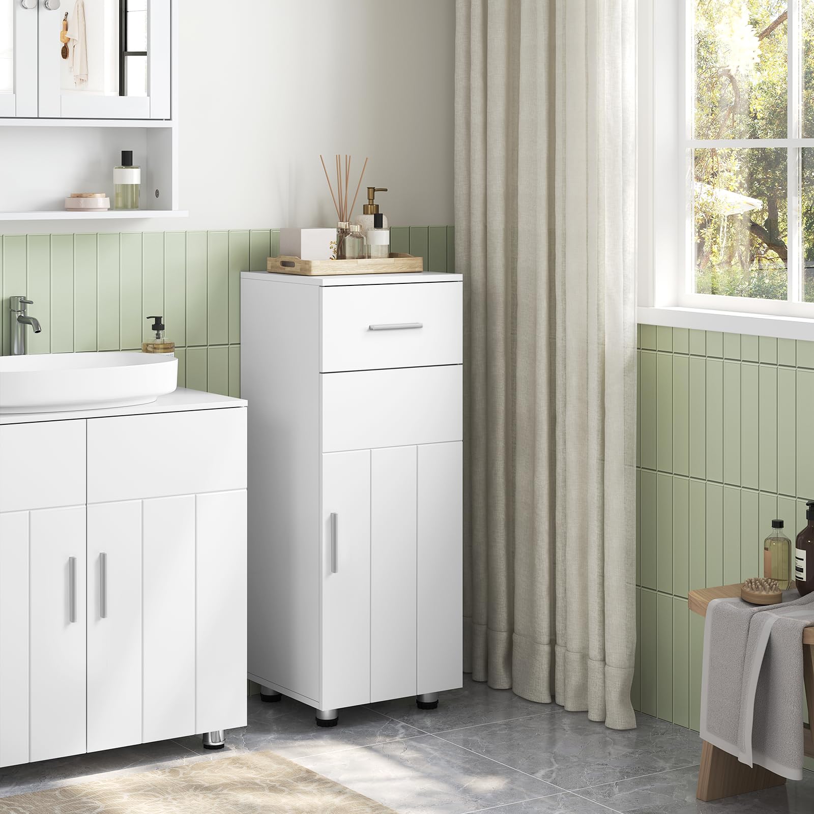 eugad-badezimmerschrank-wei-matt-30x80-schublade image 2