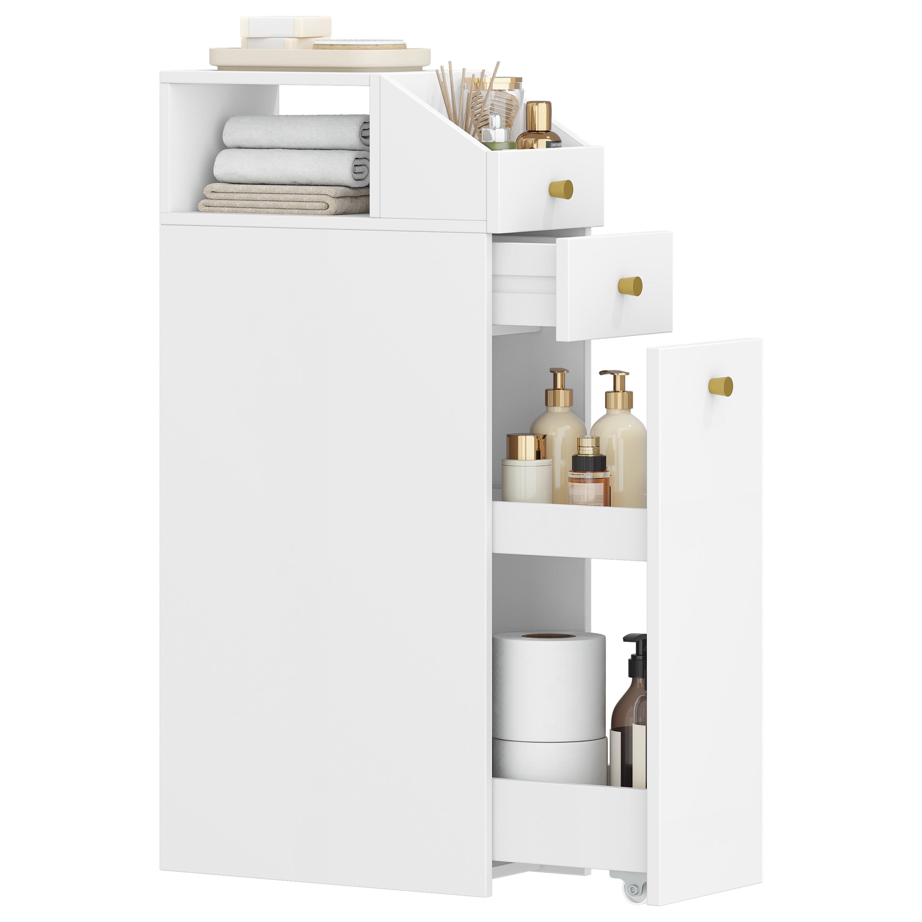hzuaneri-bathroom-badschrank-schmal-wei-40x20x80-bc22003x-rollen image 2
