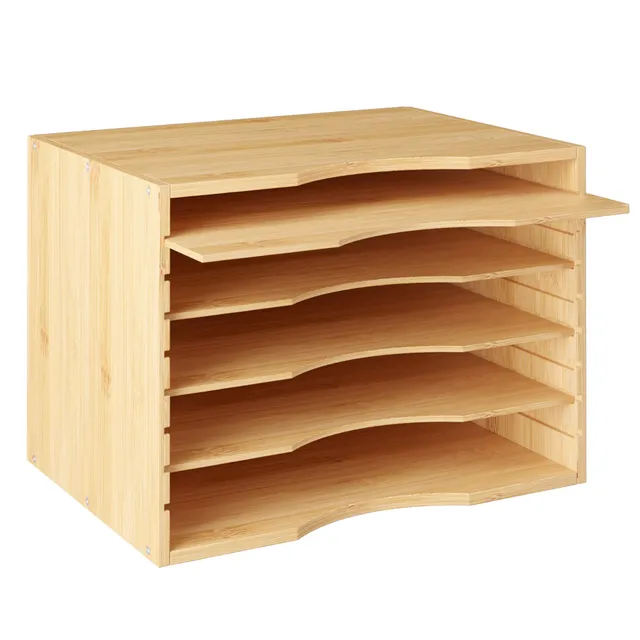 forehill-dokumentenablage-bambus-a4-4-f-cher-36x25x26-cm image 1