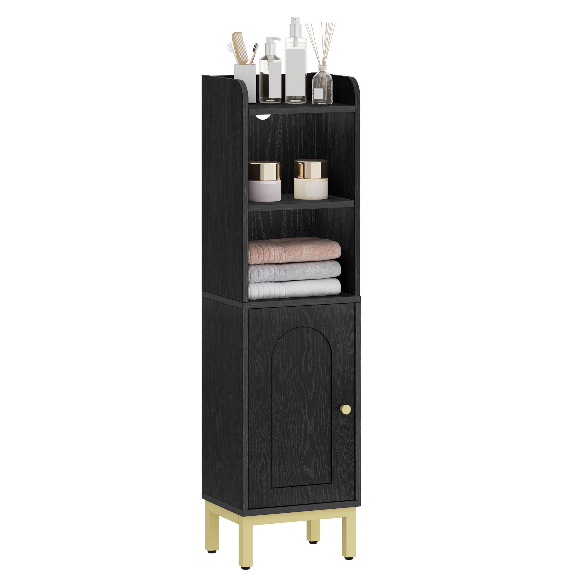 hzuaneri-bathroom-badschrank-schwarz-schmal-20x25x90-cm image 1