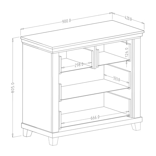 lomadox-schlafen-kommode-4-schubladen-gr-n-eiche-90-cm image 8