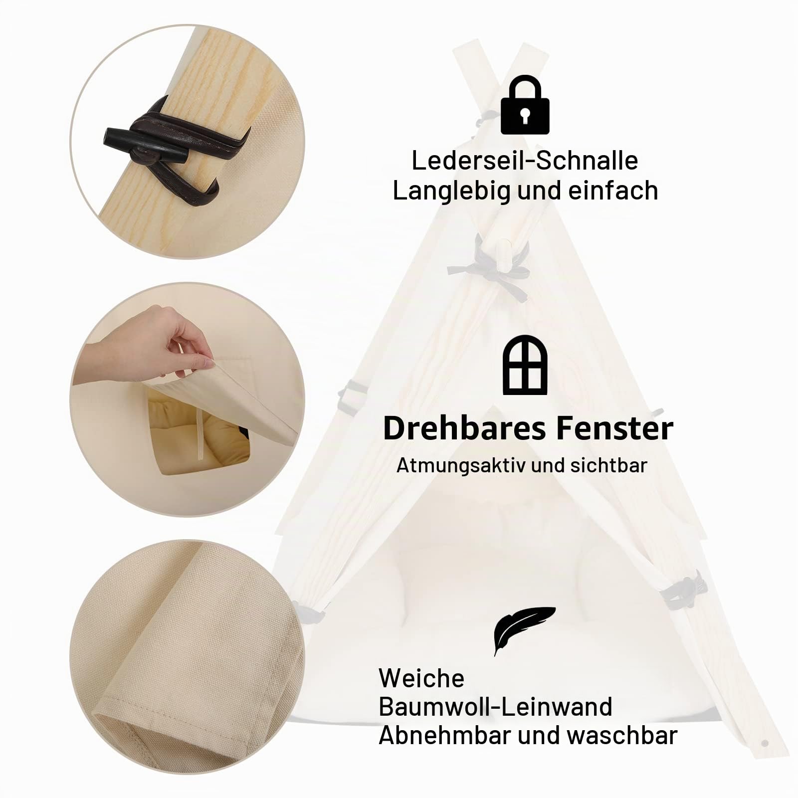eugad-tipi-zelt-haustierzelt-f-r-katze-hund-45x45x55cm-waschbar image 4