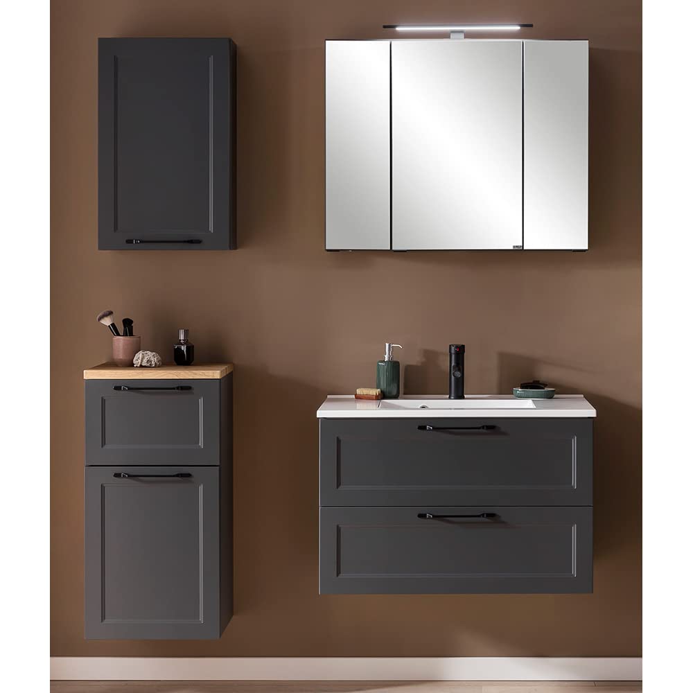lomadox-badezimmer-bad-set-80cm-dunkelgrau-landhaus image 1
