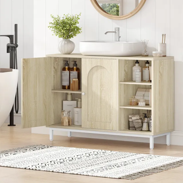 hzuaneri-bathroom-waschbeckenunterschrank-helle-eiche-90-cm image 1