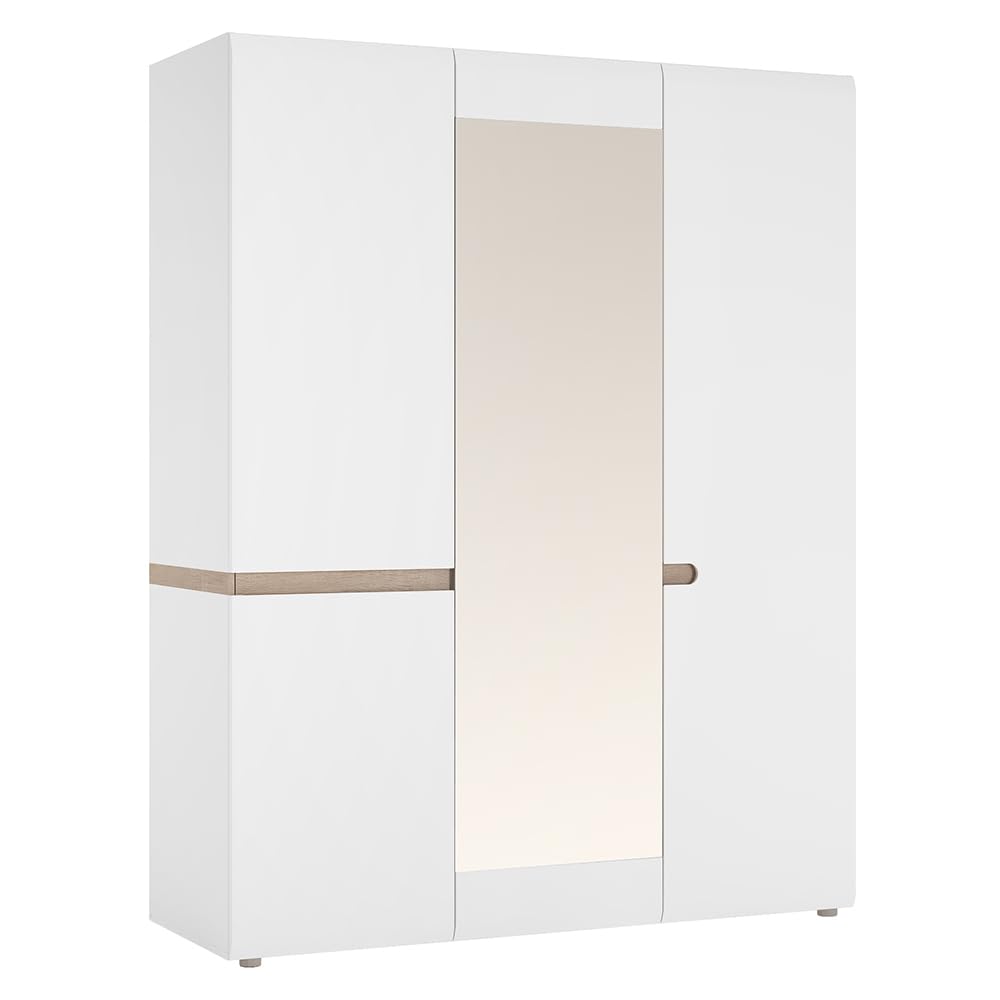 lomadox-schlafen-schlafzimmerset-140-cm-wei-hochglanz-spiegel image 5