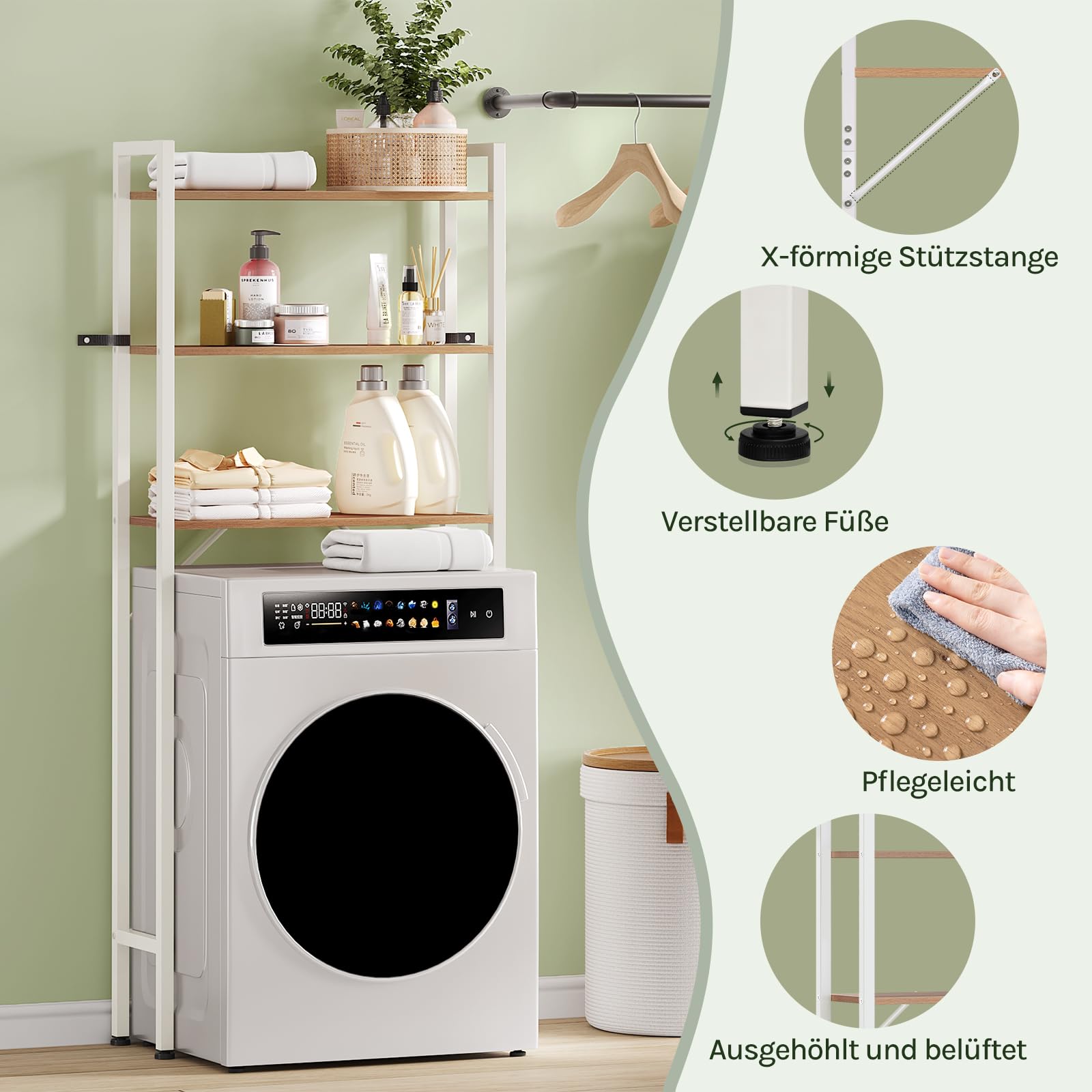 eugad-aufbewahrung-waschmaschinenregal-eiche-wei-3-ablagen image 4