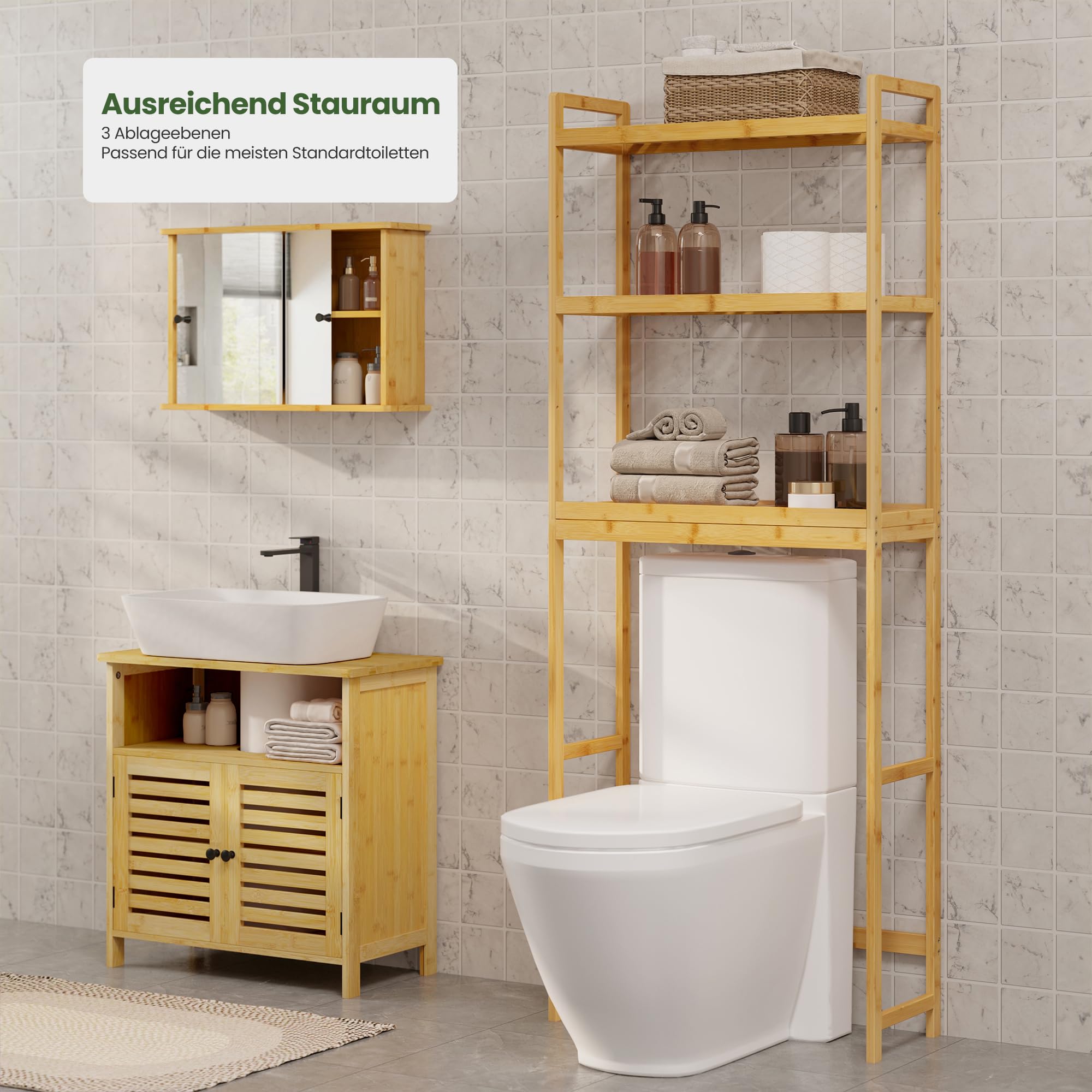 eugad-aufbewahrung-badregal-bambus-natur-63-5x163x26cm-verstellbar image 6