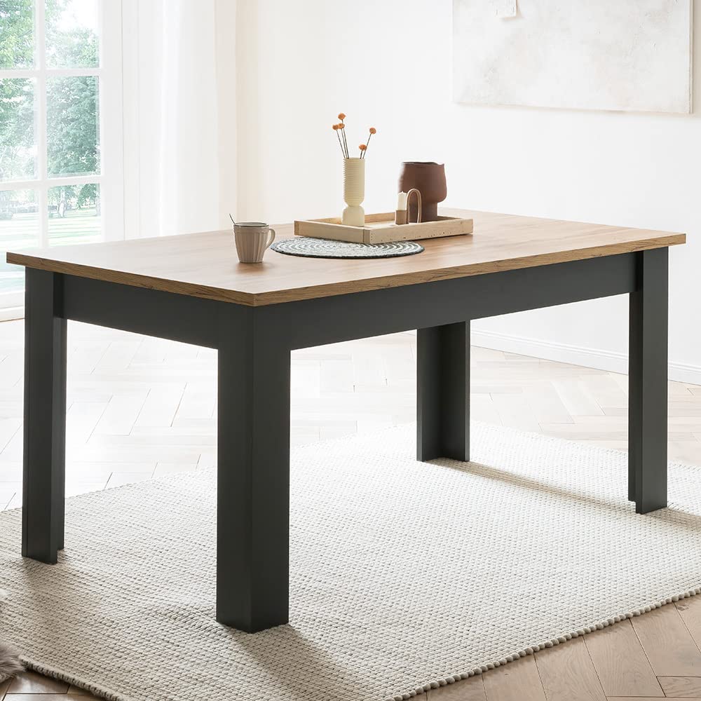 lomadox-esszimmer-esstisch-eiche-anthrazit-160x90-cm-landhaus image 4