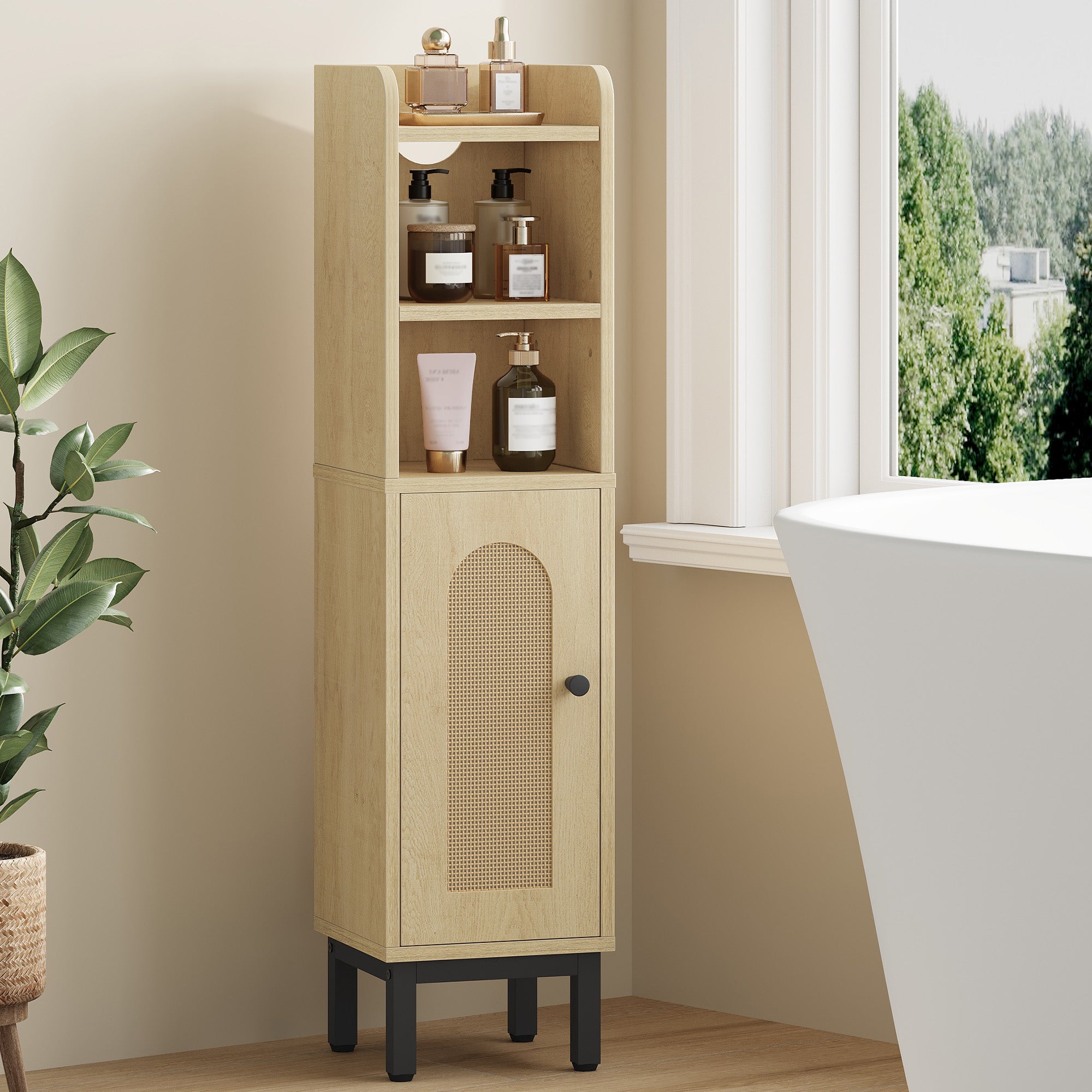 hzuaneri-bathroom-badschrank-helle-eiche-20x20x83-cm image 6