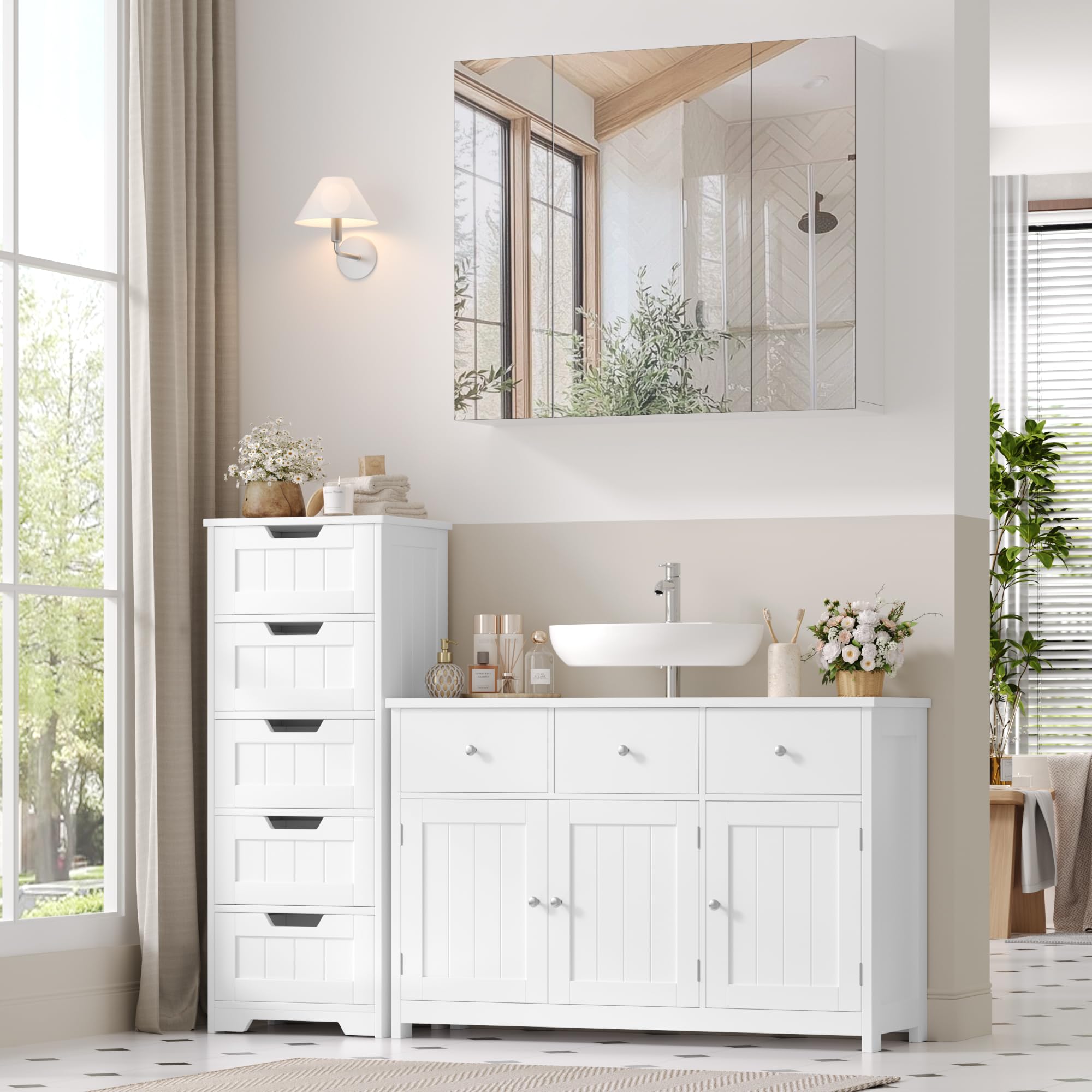 forehill-waschbeckenunterschrank-wei-100-cm-2-schubladen image 2