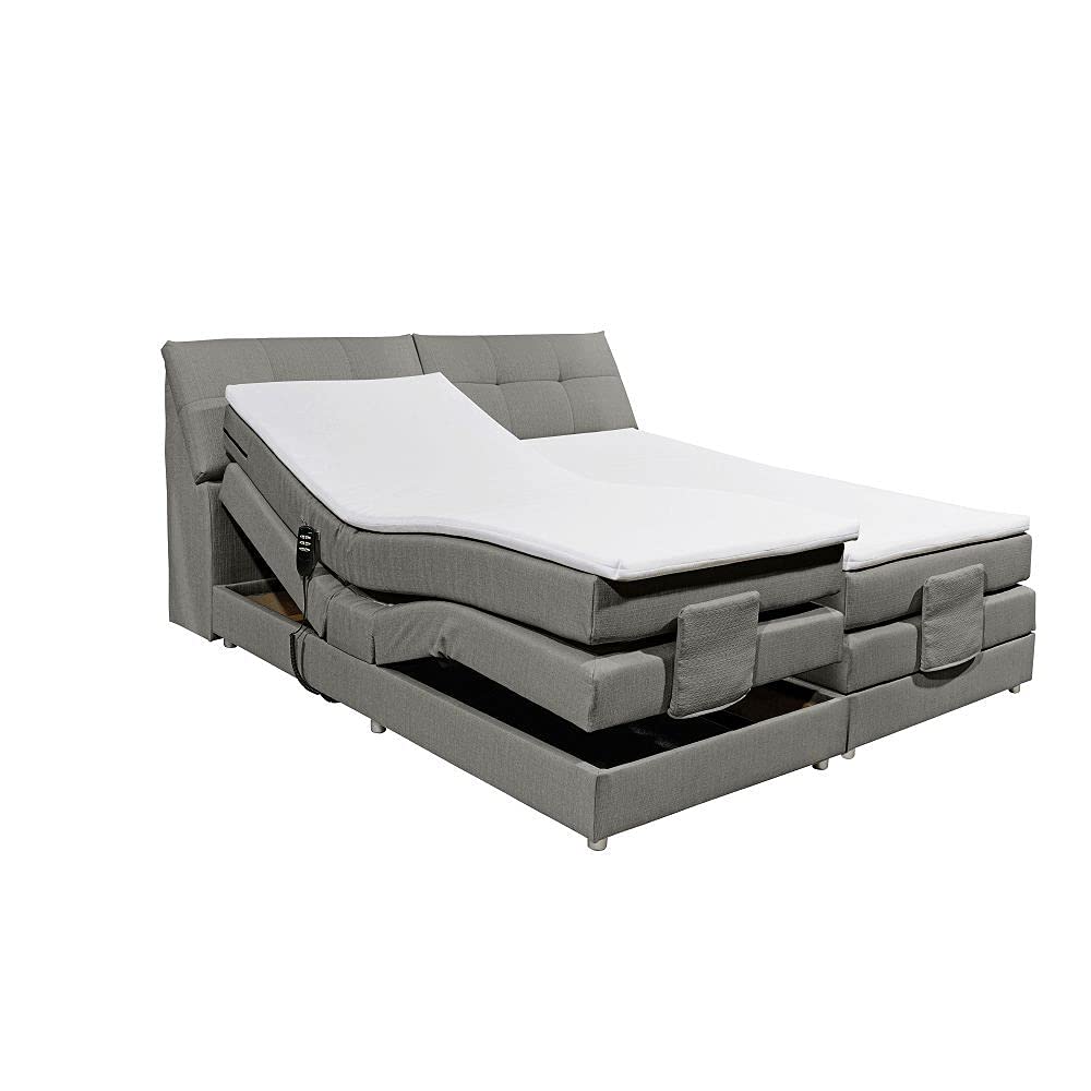 lomadox-boxspringbett-180x200-silbergrau-elektrisch-visco-topper image 3