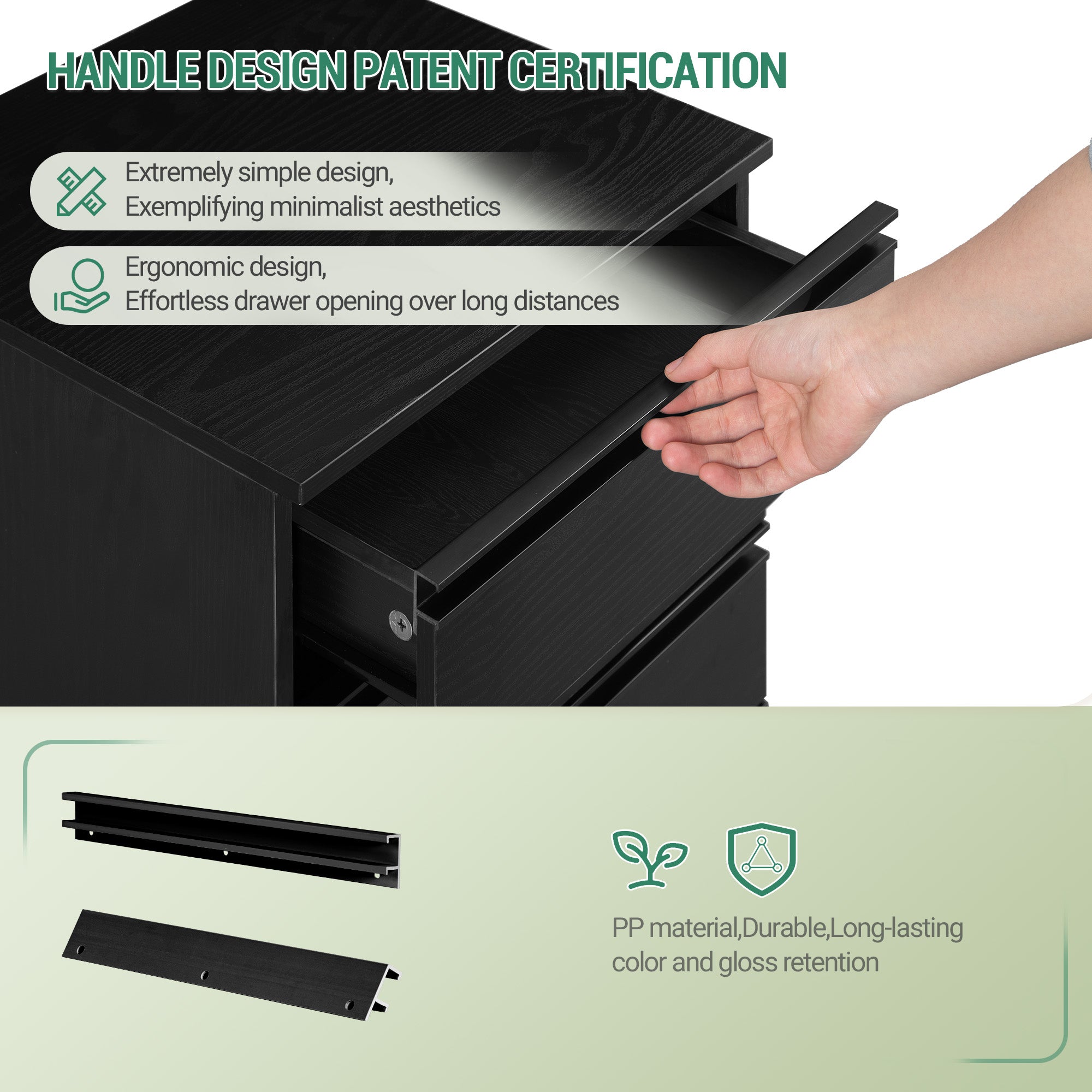 hzuaneri-home-office-rollcontainer-schwarz-5-schubladen image 5